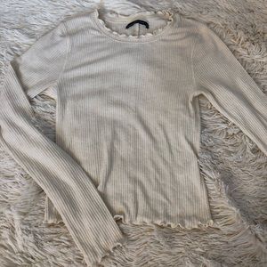 Cream Long Sleeve Top